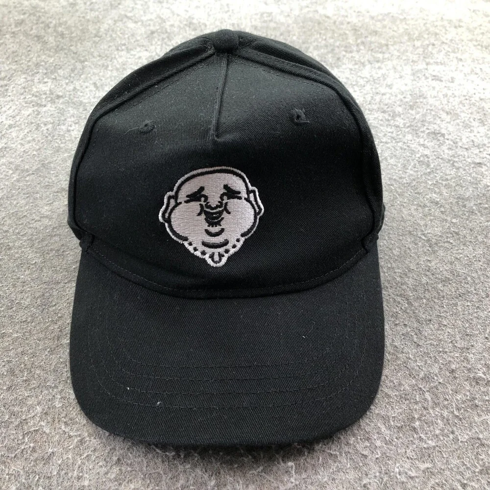 True Religion Hat Cap Snap Back Mens One Size Black Buddha Logo Baseball Twill